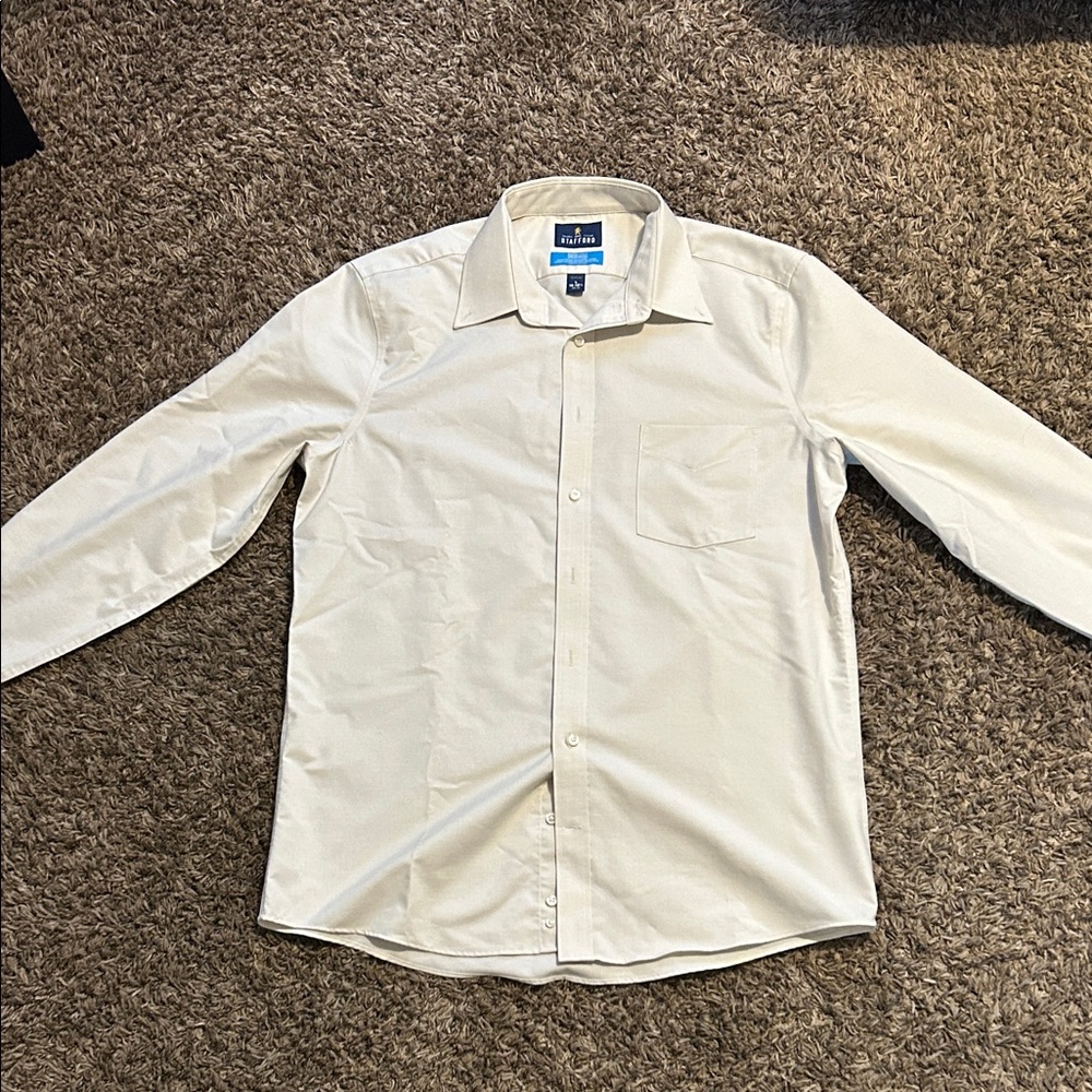Stafford Men's White Dress Shirt